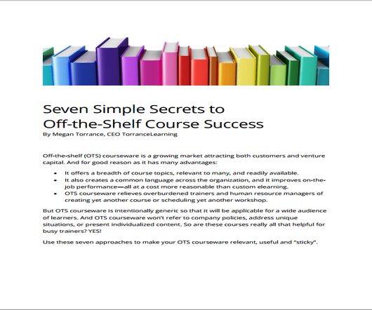Seven Simple Secrets to Off-the-Shelf Course Success